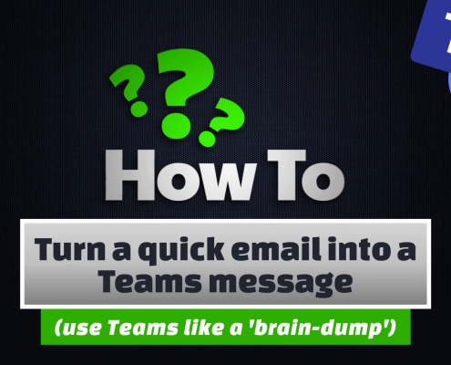 Turn a quick email into a message 8