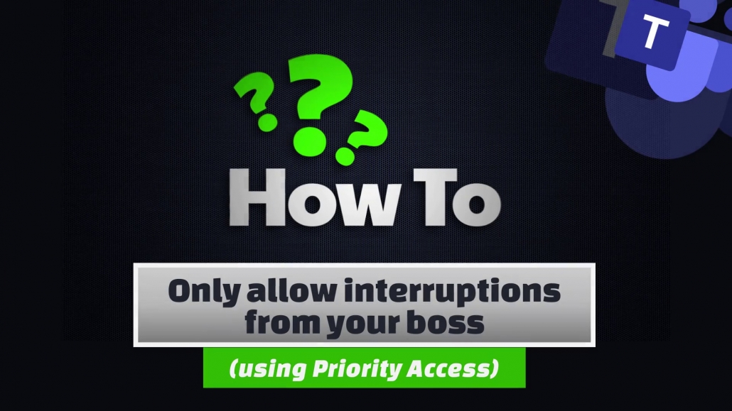 Only allow interruptions from your boss 1