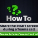 Share the right screen during a call 1