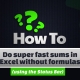Do super-fast sums without formulas 1