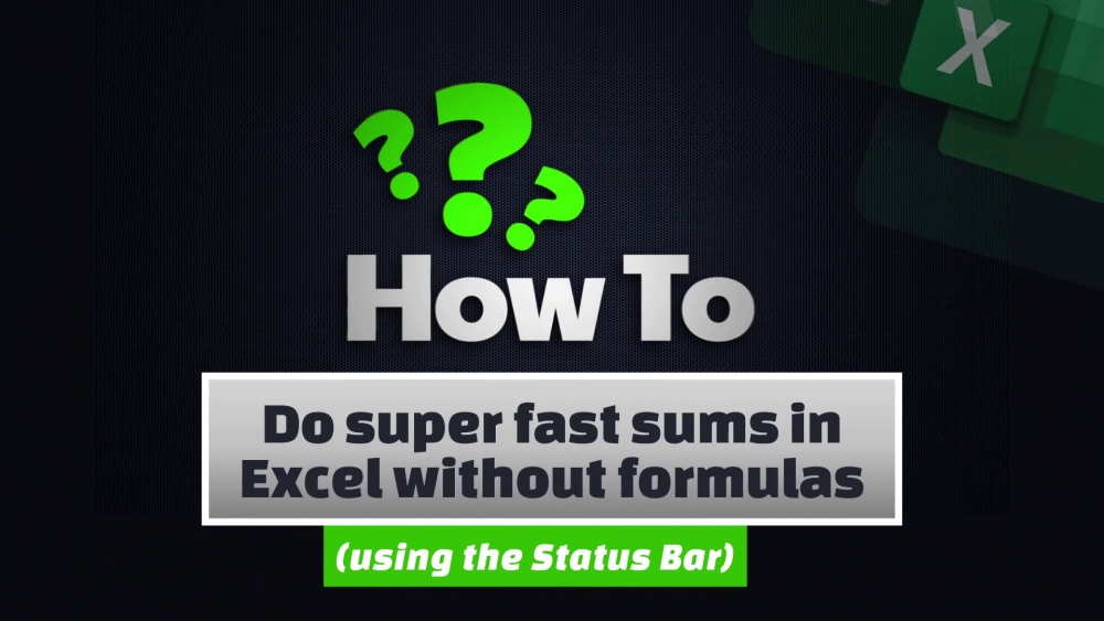 How To Do Sums Without Formulas In Excel - LCS IT SOLUTIONS
